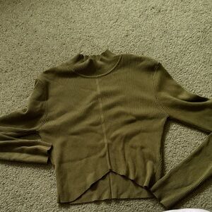 Garage Olive Women's Cowl Neck Sweater